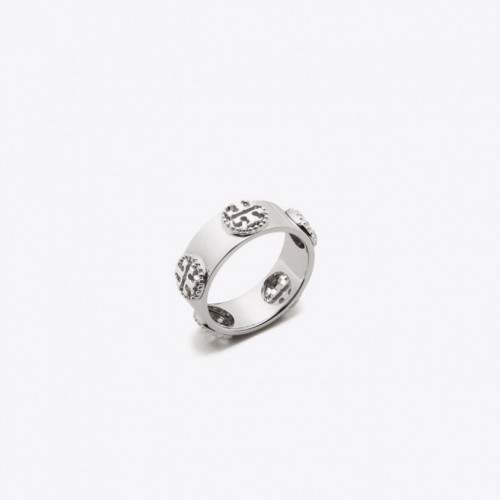 يدون مرفقات Burch‏ The Milgrain Logo Ring خاتم تور...