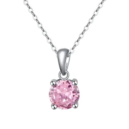 سلسال نسائي مرصع بحجر وردي