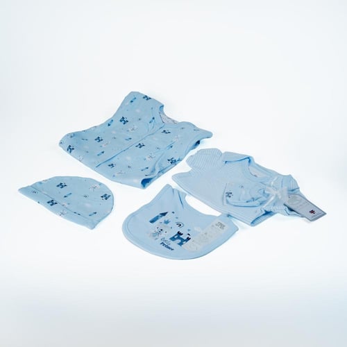 طقم مواليد أزرق