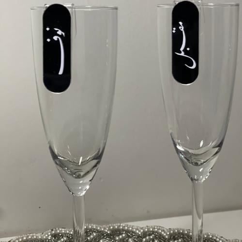 تاق للكاسات فضي ( حبتين )