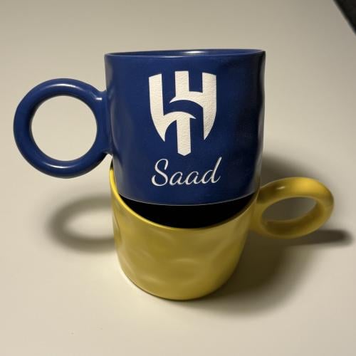 كوب أزرق ( نحت حسب الطلب )