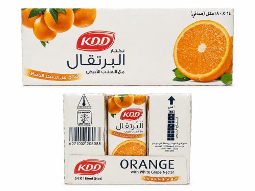 عصير كي دي دي برتقال مع العنب 180مل*24