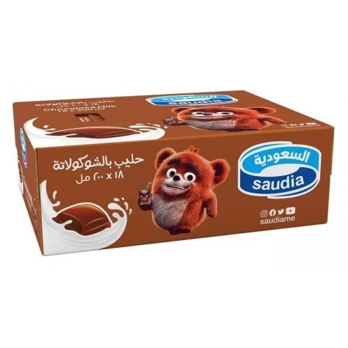حليب السعودية بالشكولاته 18 * 200 مل