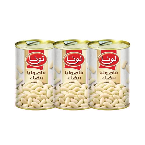 عرض 3 حبات فاصوليا بيضاء من لونا 3 * 380 جرام