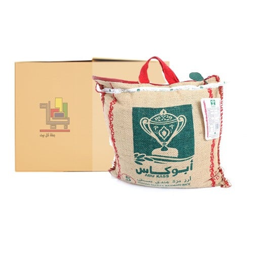 كرتون ارز بسمتي مزة من ابو كاس 5 كيلو 8 حبات