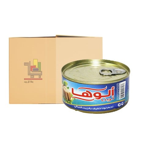 كرتون لحم تونا خفيف بالزيت النباتي من الوها 185 جر...