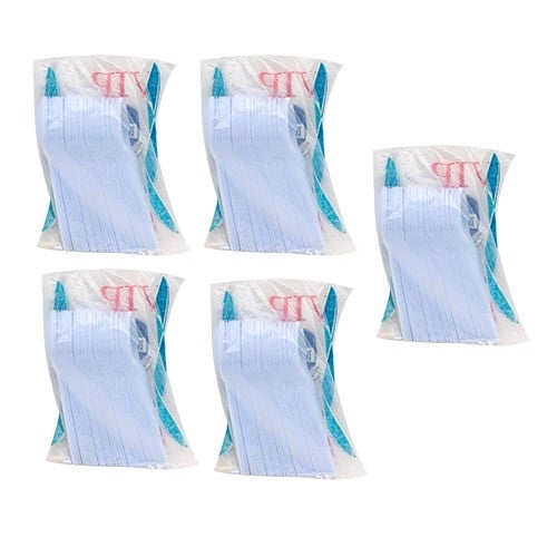 عرض 5 شدات ملاعق طعام كبير بلاستيك 5 * 50 حبة