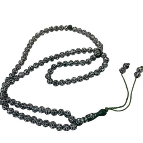 سبحة سوداء مع اخضر طويلة