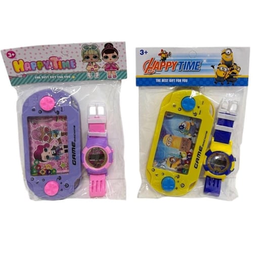 ساعة مع لعبة حلقات /1قطعة