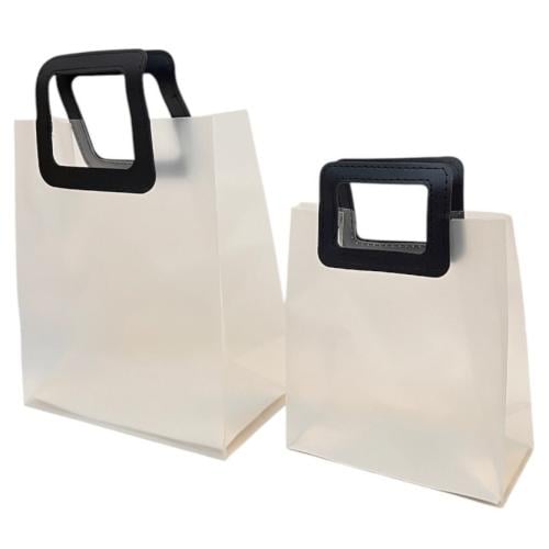 كيس هدايا ثلجي بمسكة سوداء /1قطعة