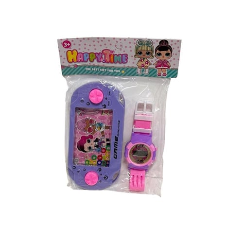 ساعة مع لعبة حلقات /1قطعة