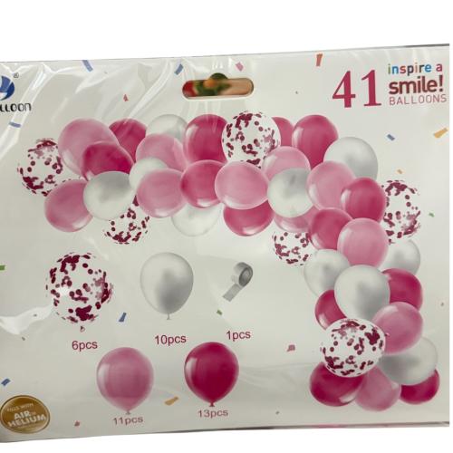 طقم بالونات 40 بالونه مع شريط تركيب البالونات