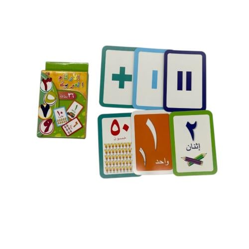 بطاقات تعليم الارقام العربية والرياضيات