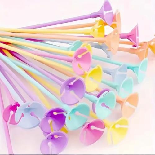 اعواد بالونات ملونة 6 قطع بالمغلف