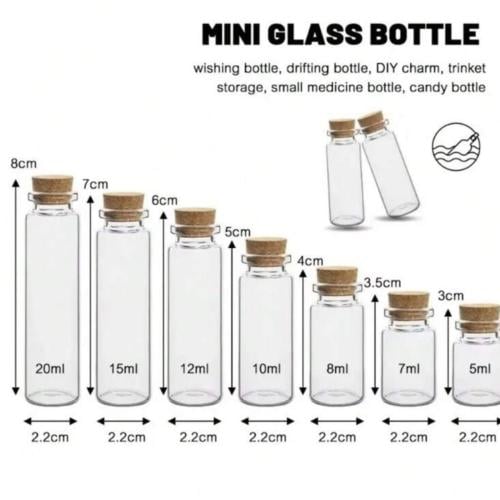 علب زجاجية بغطاء صغيرة-(12 قطعة)