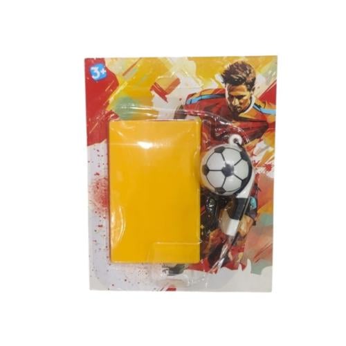 كرت صافرة مع 2 بطاقة اصفر واحمر