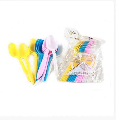 ملاعق بلاستيك ملون