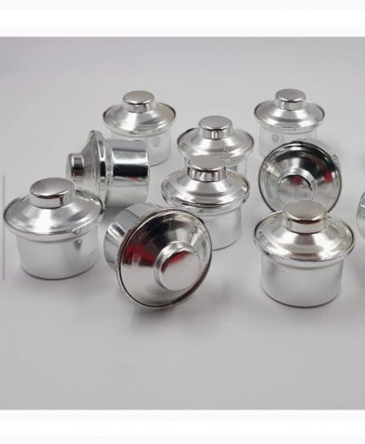 قدر ميني فضي بلاستيك للتوزيعات/1قطعة