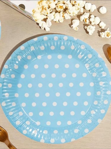 صحون حفلات ورقية منقطة المغلف (5 اطباق)