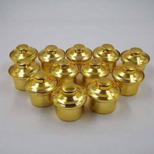 قدر ميني ذهبي بلاستيك للتوزيعات/1قطعة