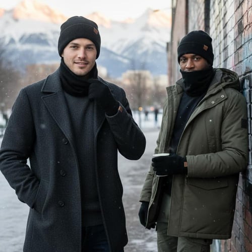 طقم الدفء الشتوي الفاخر للرجال والنساء