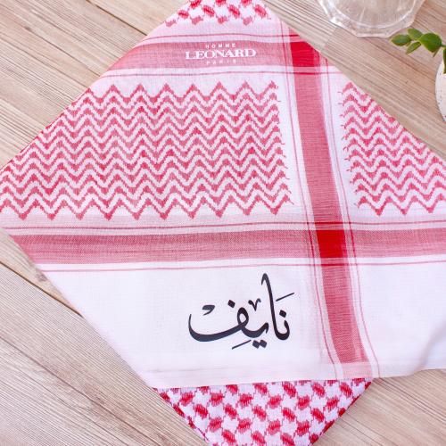 شماغ مطبوع بالاسم حسب الطلب