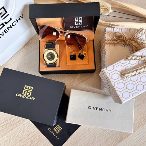 طقم جفنشي - GIVENCHY ذهبي هديه رجاليه
