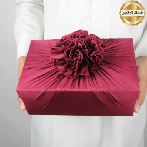 تغليف قماش عنابي