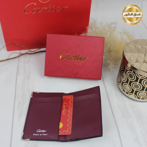 محفظة كارتير كروت عنابي