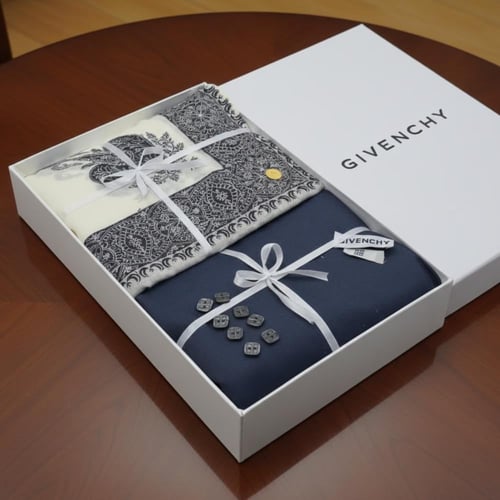 طقم رجالي شتوي فاخر: قماش جيفنشي وشال كشميري