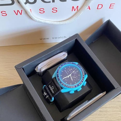 ساعه اوميجا سواتش - OMEGA ازرق