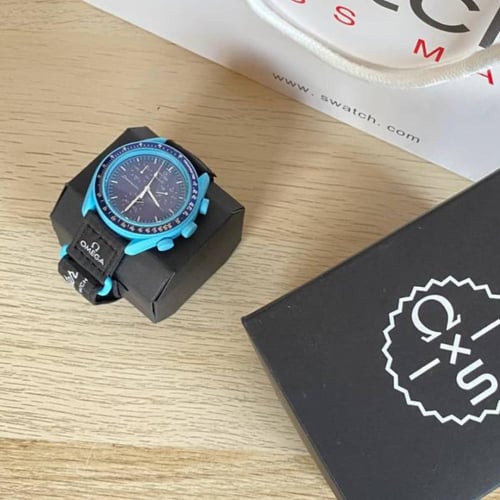 ساعه اوميجا سواتش - OMEGA ازرق