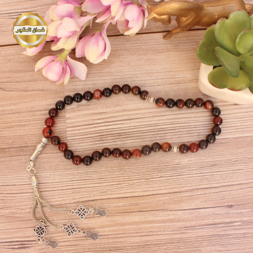 سبحه حجر عنابي