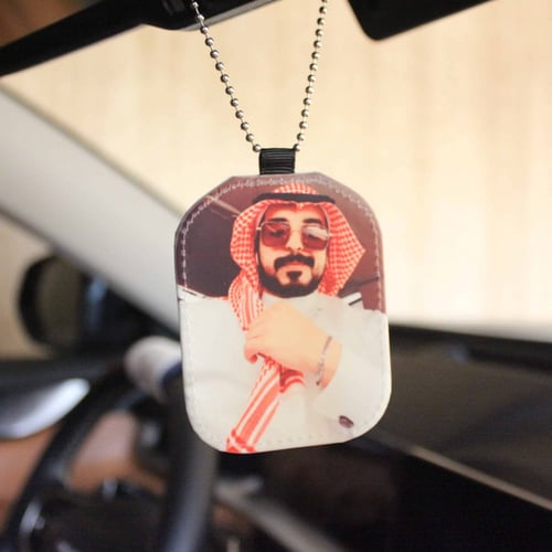 تعليقة سيارة طباعه جلد