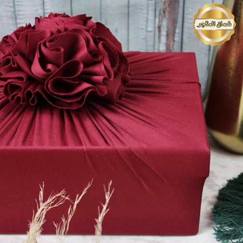 تغليف قماش عنابي