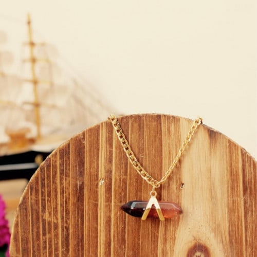 اسوارة الكريستال البني الأنيقة