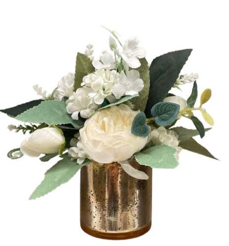 زهرة الفاوانيا في مزهرية بلون شامبين