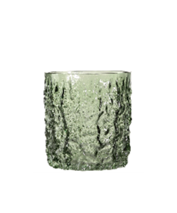 فازة زجاجيه بعنوان الوقت باللون الاخضر