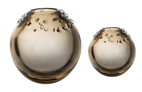 فازة ديكور بعنوان رومانسية الشتاء باللون العسلي