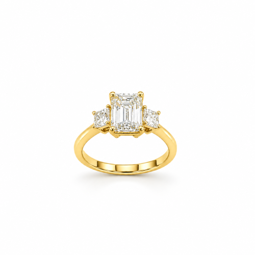 خاتم الماس مخبري Emerald Cut – إيميرالد