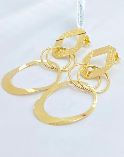 (ER396)حلق ذهب عيار 18