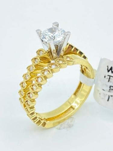 (339.RI)خاتم توينز ذهب عيار 18