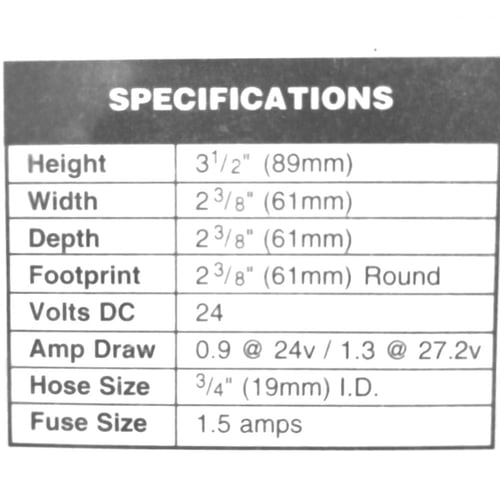 مضخة سحب مياه 24v 500GPH موديل rule 26D