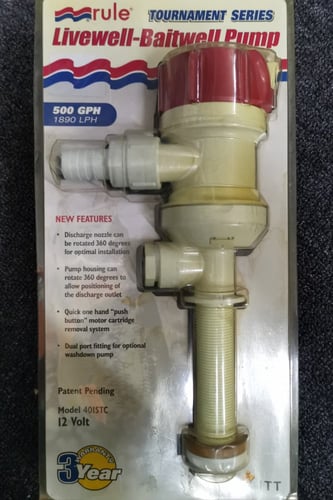 مضخة سحب مياه 12v 500GPH موديل rule 40ISTC