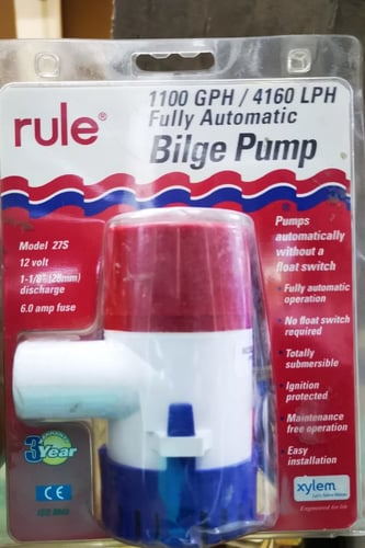 مضخة سحب مياه 12v 1100GPH موديل rule 27D