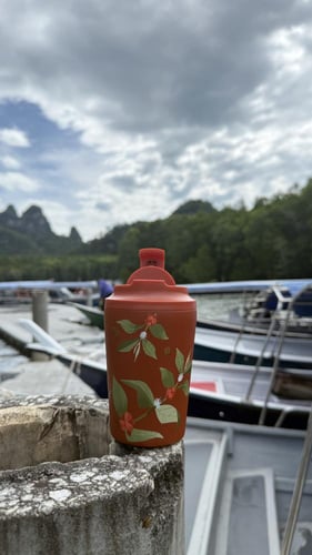 مق البهاء ستيل مطلي بالسيراميك 12 اونص بربغندي