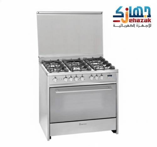 فرن غاز ميرليس 60*90 سم – 5 عيون – ستيل