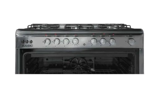 فرن بيسك غاز 5 عين، 60*90 سم، إشعال ذاتي، شواية دو...