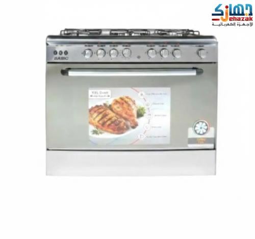 فرن بيسك غاز 5 عين، 60*90 سم، إشعال ذاتي، شواية دو...