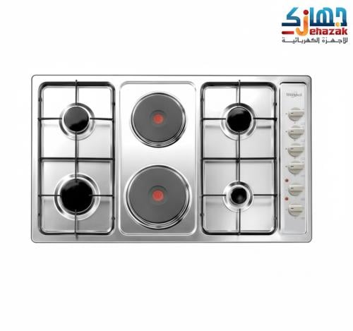 "موقد غاز&كهرباء ويرلبول بلت إن (86) سم ، (4) شعلا...